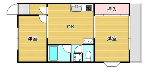 GM藤田町WEST【306号室】の間取り
