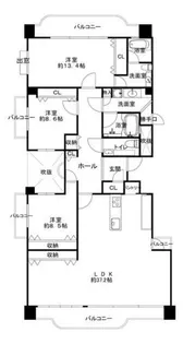 ファミールグラン帝塚山【4階】の間取り