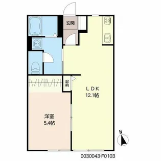 サンクチュアリー久留米VI【1階】の間取り