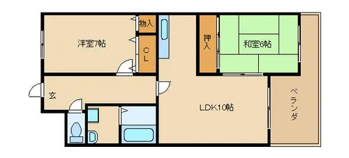 グランドール大鳥【2階】の間取り