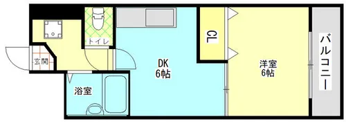 ドミール長原【107号室】の間取り
