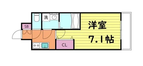 アドバンス大阪城グロリア【6階】の間取り