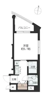 クレール六甲【4階】の間取り