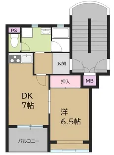 嵐山ロイアルハイツ1号棟【2階】の間取り