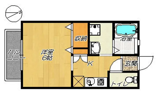 コージィーコート住道【1階】の間取り