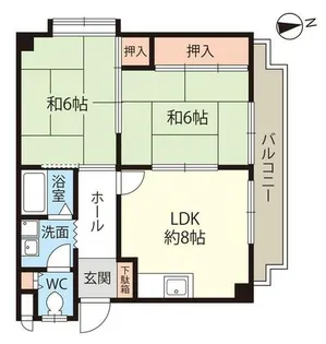 パレス五色山【3階】の間取り