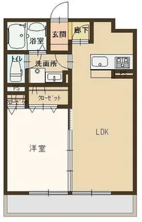 アルコバレーノ潤和【1階】の間取り