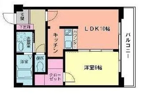 百道ビル【602号室】の間取り