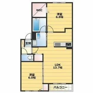 グランメール【1階】の間取り