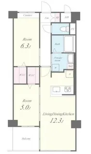 APエルテージ地行【5階】の間取り