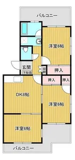 グリーンハイツ西ノ前【3-A号室】の間取り