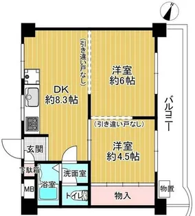 甲南深江ハイム【6階】の間取り
