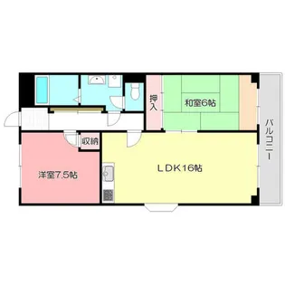 エステートあずま【4階】の間取り