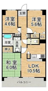 学園シティコート【9階】の間取り