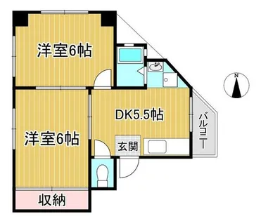 都ハイツ【2階】の間取り