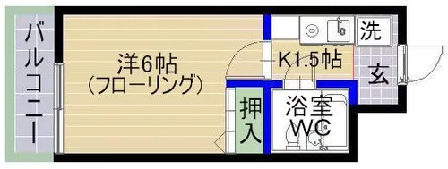 グレイス九産大前【302号室】の間取り