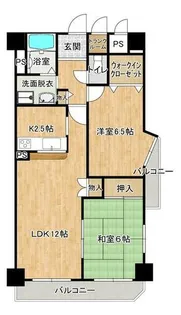 難波ノーブルMU【1205号室】の間取り