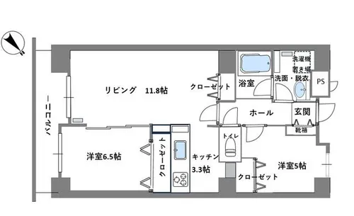 メイゾン琴似【8階】の間取り
