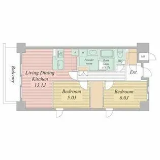 LiveCasa西宮【0705号室】の間取り