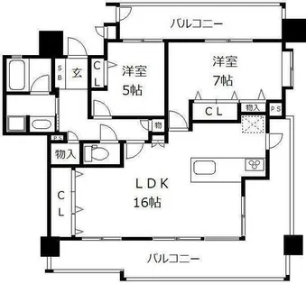 エイルマンション博多駅【5階】の間取り