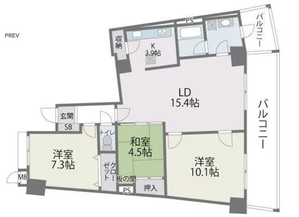 アイランドシティ・インフィニガーデンイースト棟【2階】の間取り