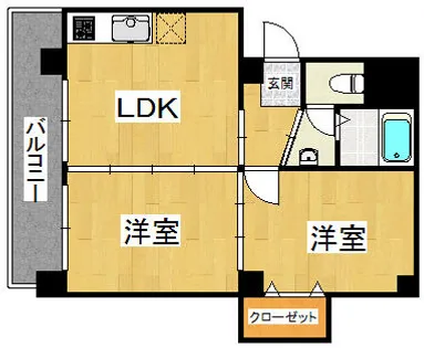 サンシャイン周船寺【302号室】の間取り