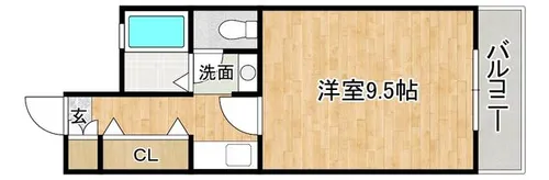 フラット21【105号室】の間取り