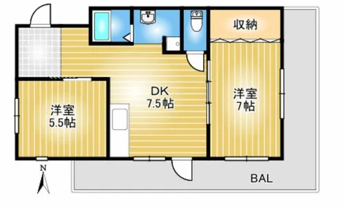 第一盛運マンション【5階】の間取り