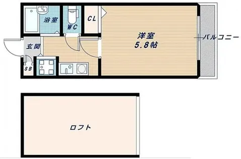 アール江坂(旧名称イーズプラザ江坂)【7階】の間取り