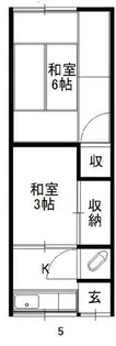 岩田文化 南棟【2号室】の間取り