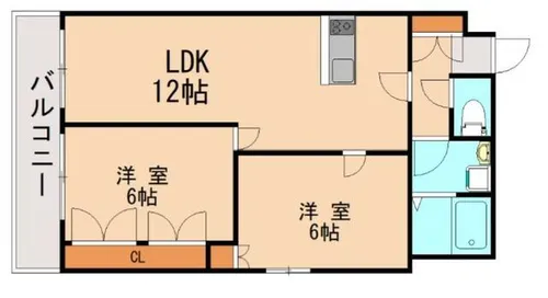 日宝サンセーヌ大橋南【701号室】の間取り