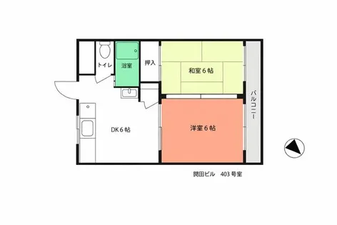 岡田ビル【203号室】の間取り