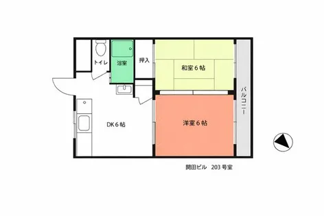 岡田ビル【203号室】の間取り