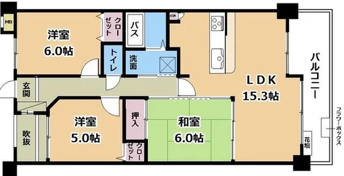 アメニティ南草津Ⅳ【3階】の間取り