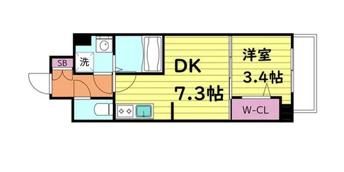 JPレジデンス大阪城東4【7階】の間取り