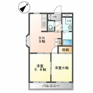 ビアンシャトレーン【2階】の間取り