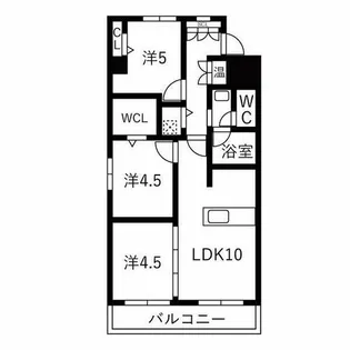 ライオンズマンション第七大通【5階】の間取り