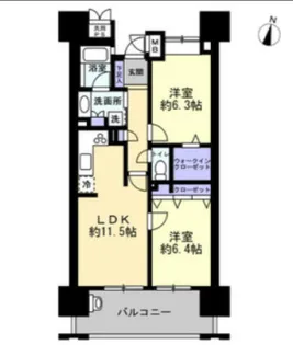 エバーライフリバーサイド飯塚弐番館【9階】の間取り
