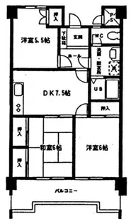 ルミエール雁峰【506号室】の間取り