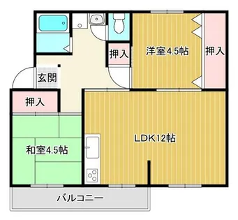新金岡第2住宅23棟【2階】の間取り