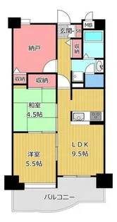 ベルレコルテ浜辺【12階】の間取り