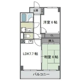 マジスト西宮【4階】の間取り