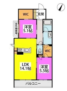 S-room曰佐 西館【3階】の間取り