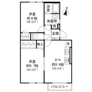 メゾン・ド・クレール門松【B202号室】の間取り
