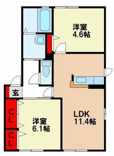 アンリシールB【1階】の間取り