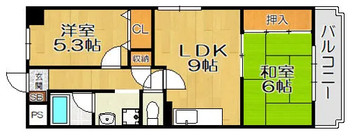 エクセルコート東園田【4階】の間取り