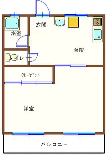 松福ハイツ【203号室】の間取り