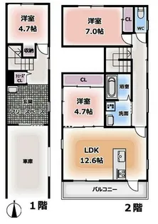 Casa Campana(カーサカンパーナ)【1階】の間取り