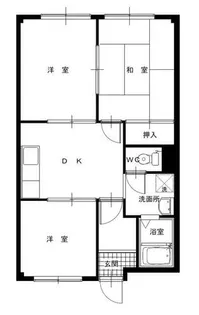 パークハイツ A棟【105号室】の間取り