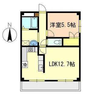 コンパスハイツ八戸ノ里303号室【3階】の間取り